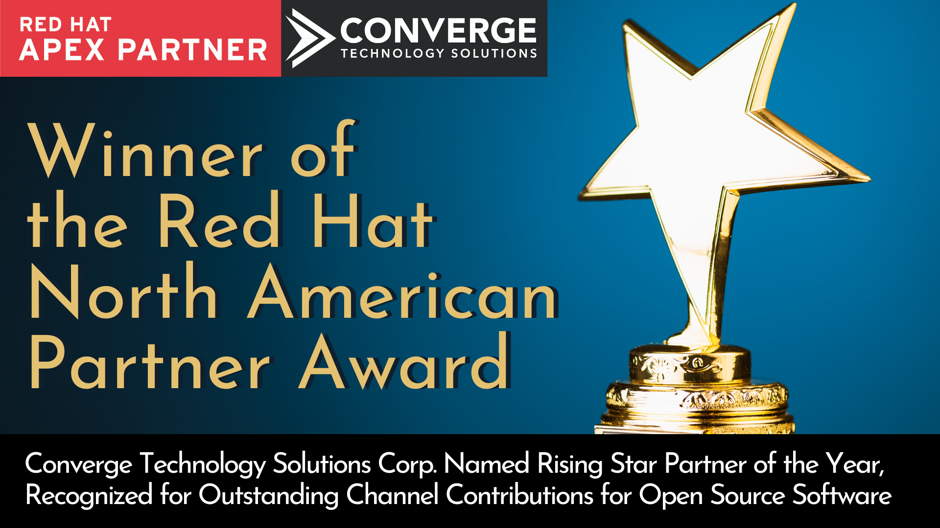 Converge Wins Red Hat  North American Partner Award